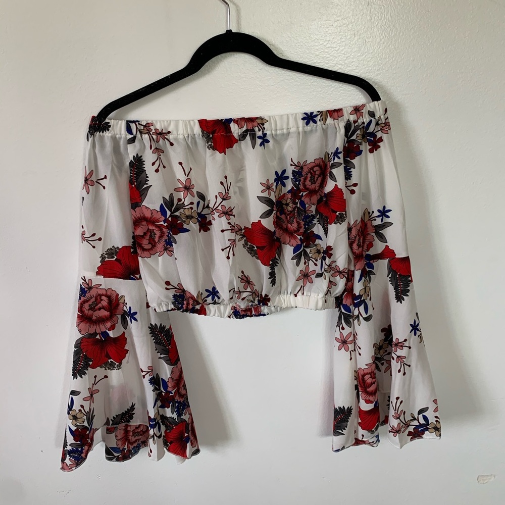 Off the shoulder crop top